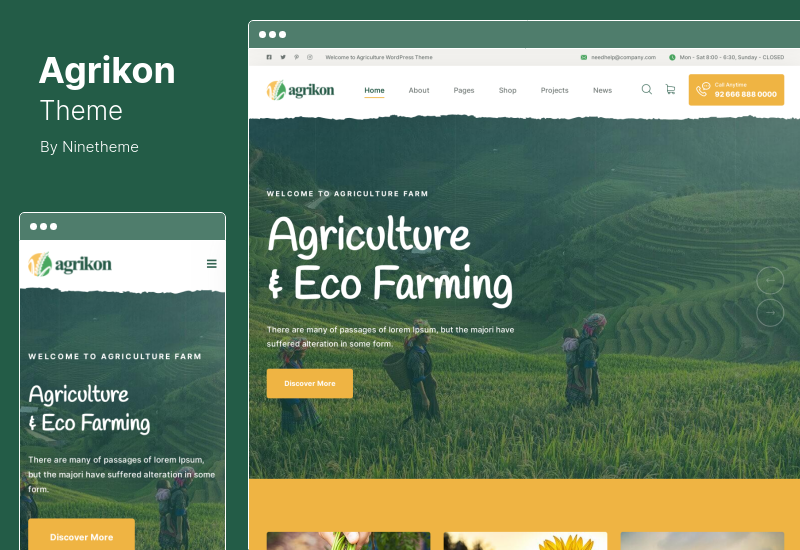 Tema Agrikon - Tema WooCommerce per alimenti biologici e agricoltura