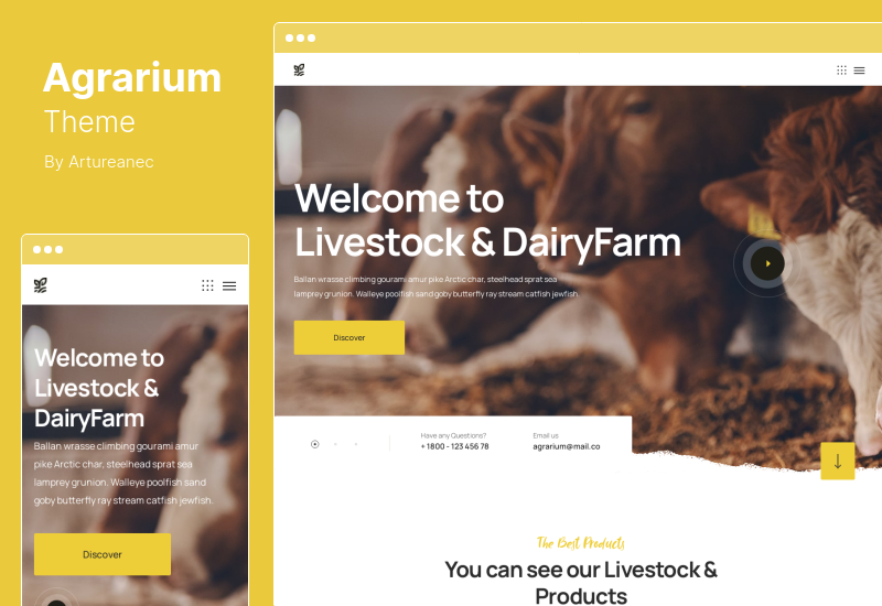 Tema Agrarium - Tema WordPress per agricoltura e fattoria biologica