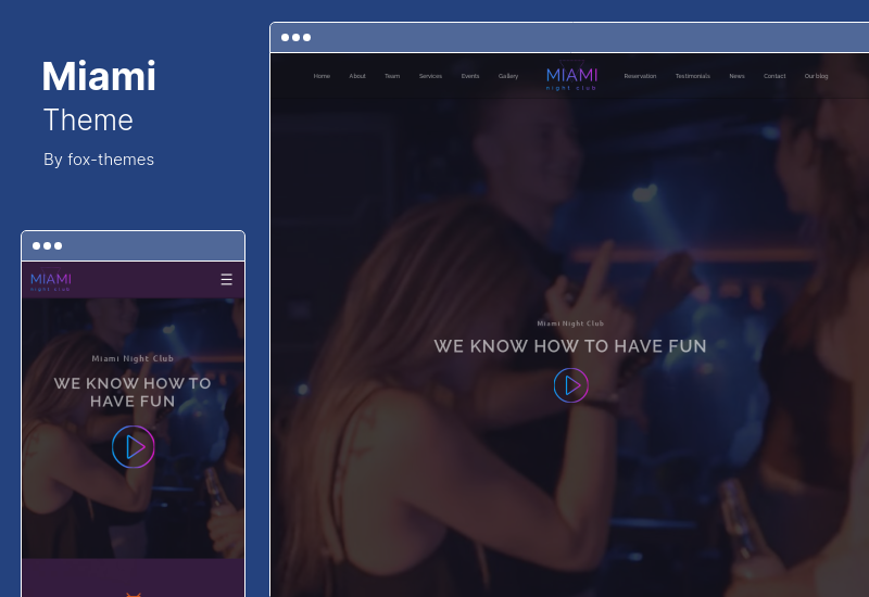 Tema Miami - Tema WordPress Klub Malam