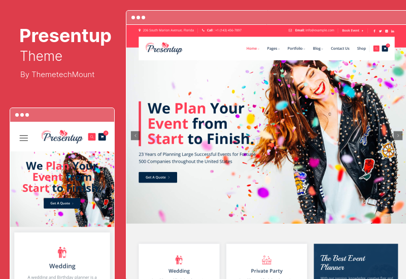 Tema Presentup - Perencana Acara & Manajemen Perayaan Tema WordPress