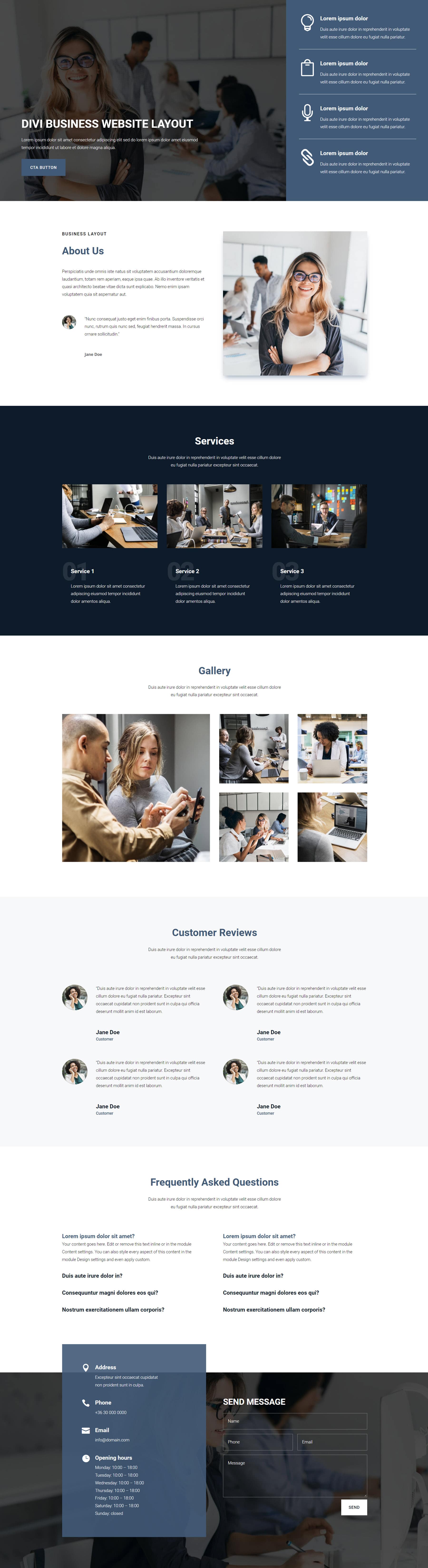 Divi Product Highlight หน้าแรก 25 Divi Layout Pack Business 3