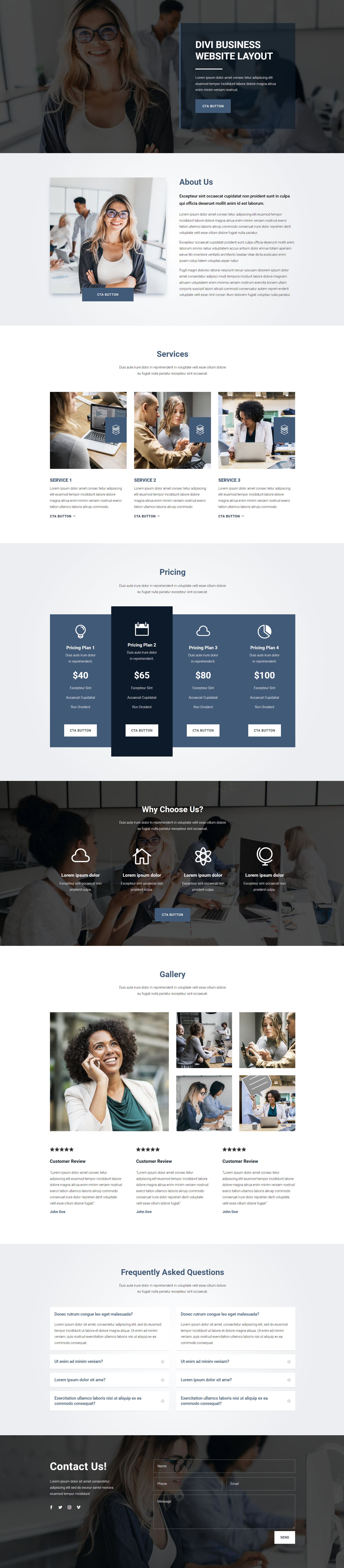 Divi Product Highlight หน้าแรก 25 Divi Layout Pack Business 8