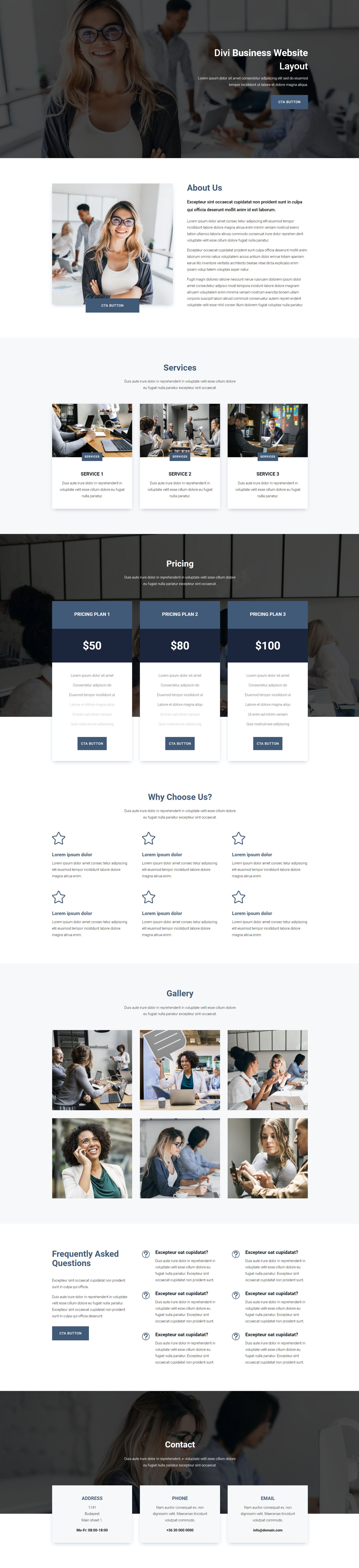 Divi Product Highlight หน้าแรก 25 Divi Layout Pack Business 5