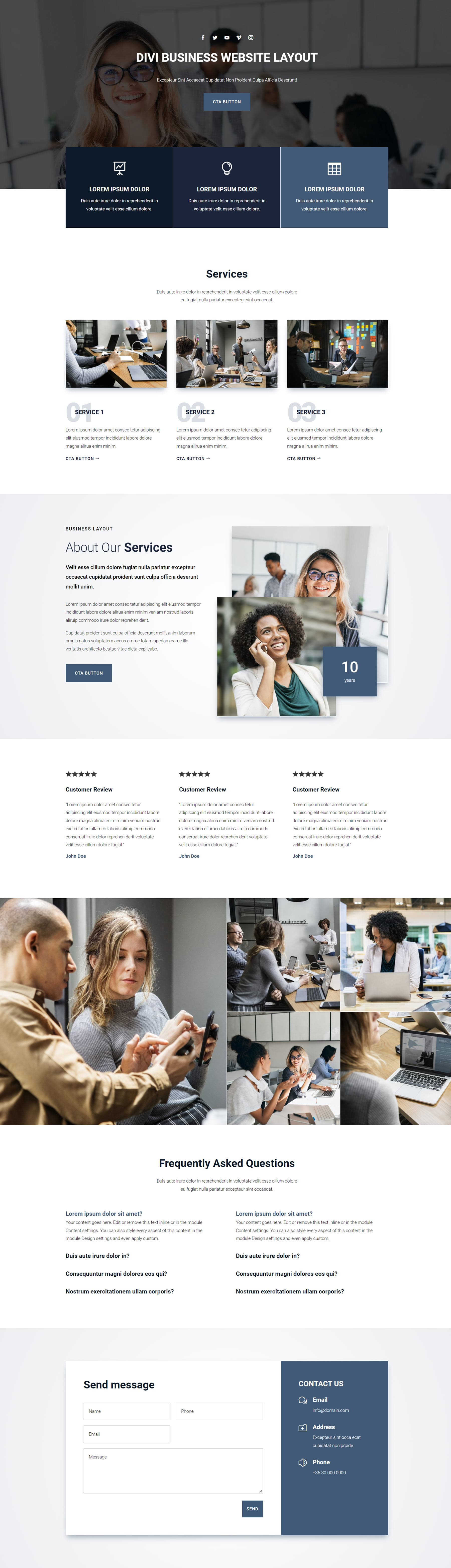 Divi Product Highlight หน้าแรก 25 Divi Layout Pack Business 2
