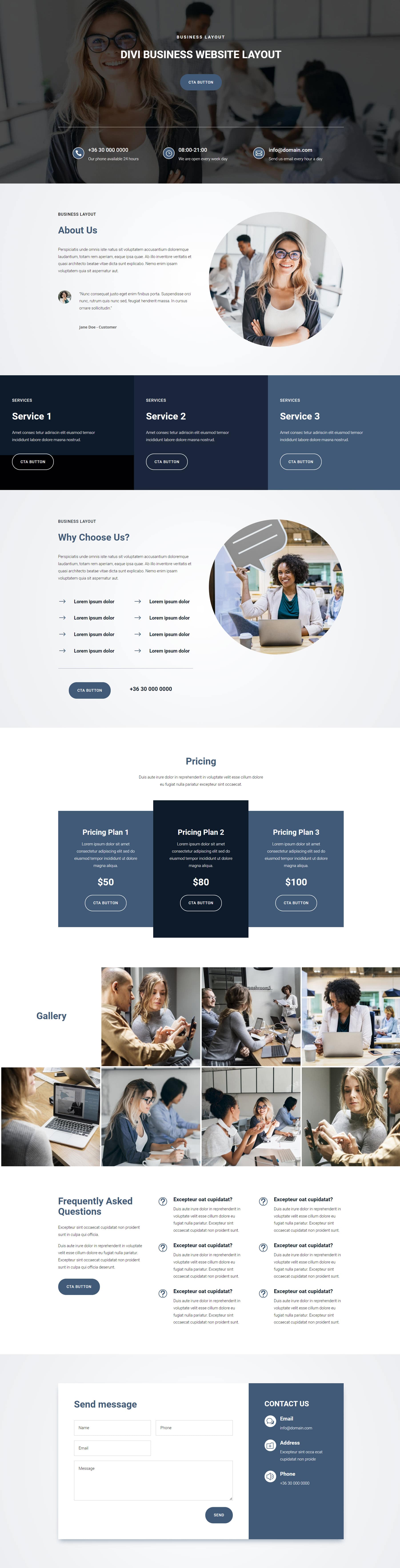 Divi Product Highlight หน้าแรก 25 Divi Layout Pack Business 7