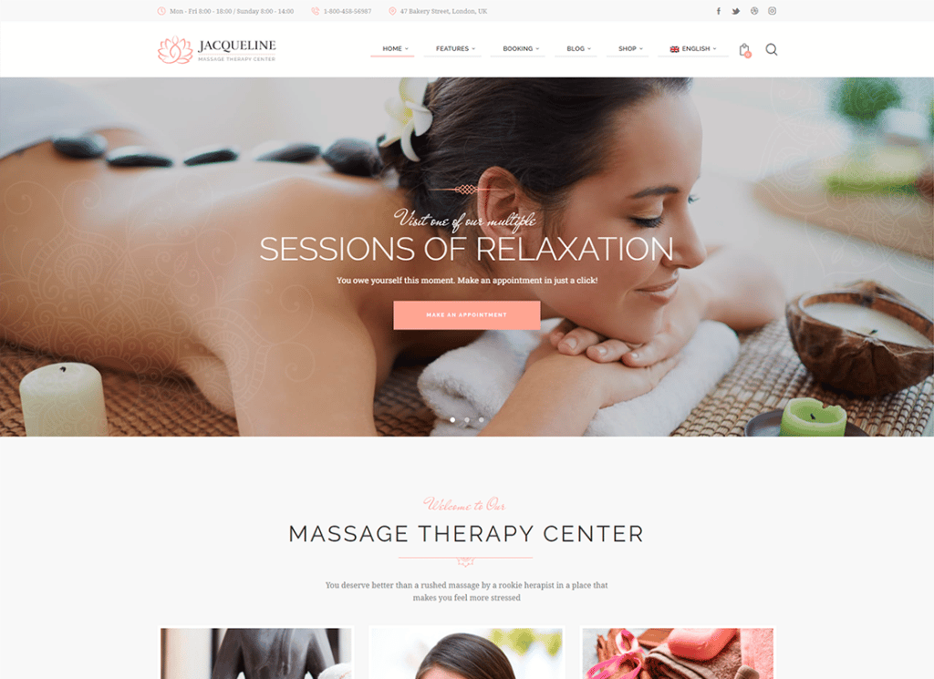 Jacqueline | Spa ve Masaj Salonu Güzellik WordPress Teması + Elementor