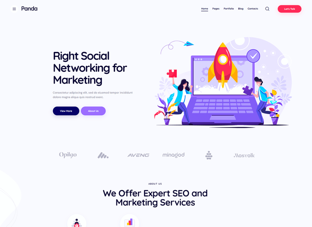 panda | Yaratıcı Pazarlama Ajansı ve SEO WordPress Teması