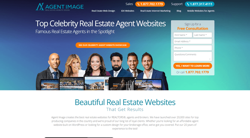 Agent Image - melhor construtor de sites para corretores de imóveis