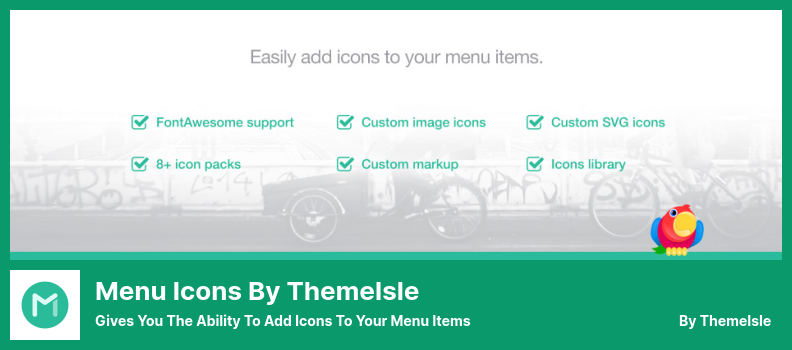 Ikony menu według wtyczki ThemeIsle - daje możliwość dodawania ikon do pozycji menu