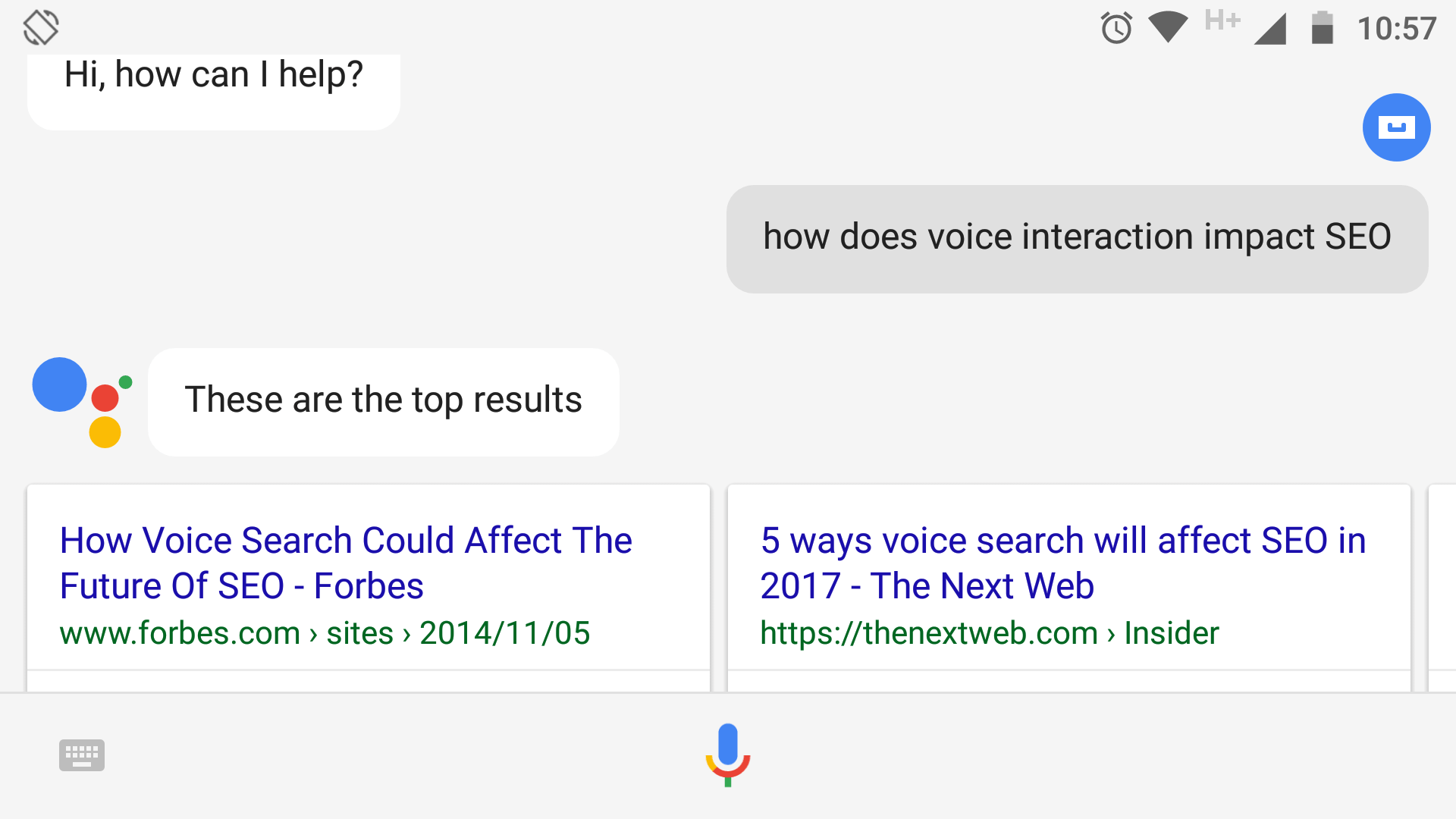 Un ejemplo de una palabra clave de cola larga.