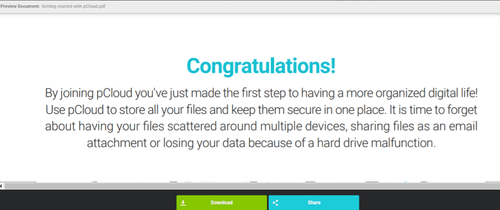 مستندات pcloud