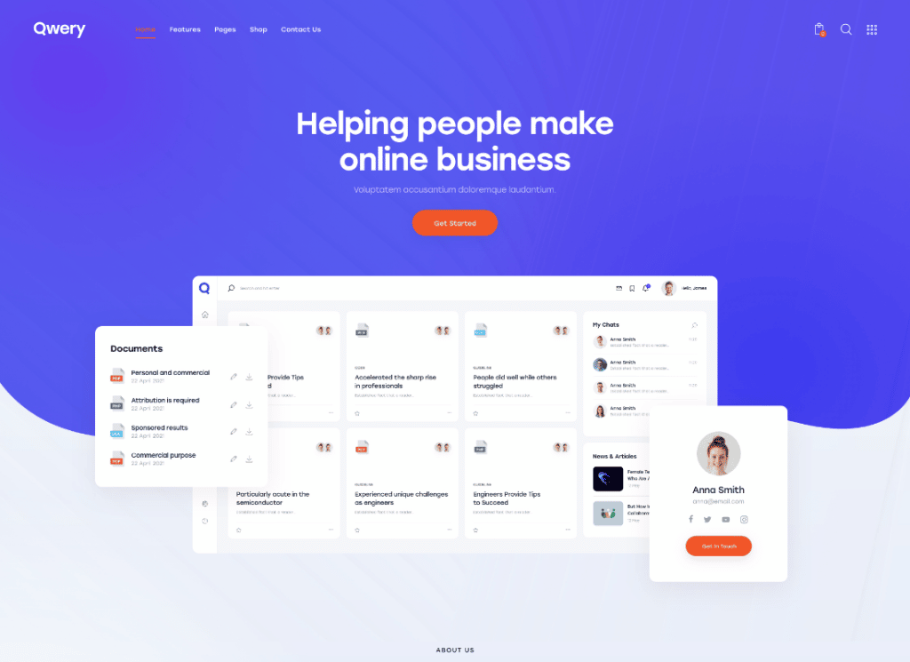 Qwery | Çok Amaçlı İş WordPress Teması + RTL