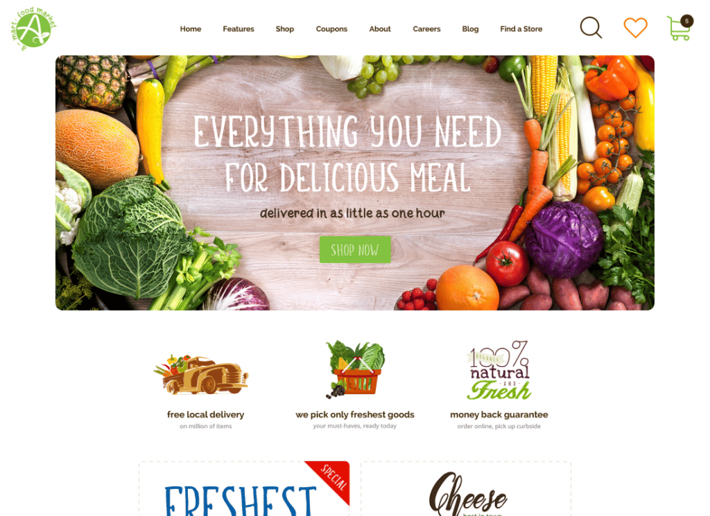 A-Mart - Thème WordPress pour boutique de produits biologiques