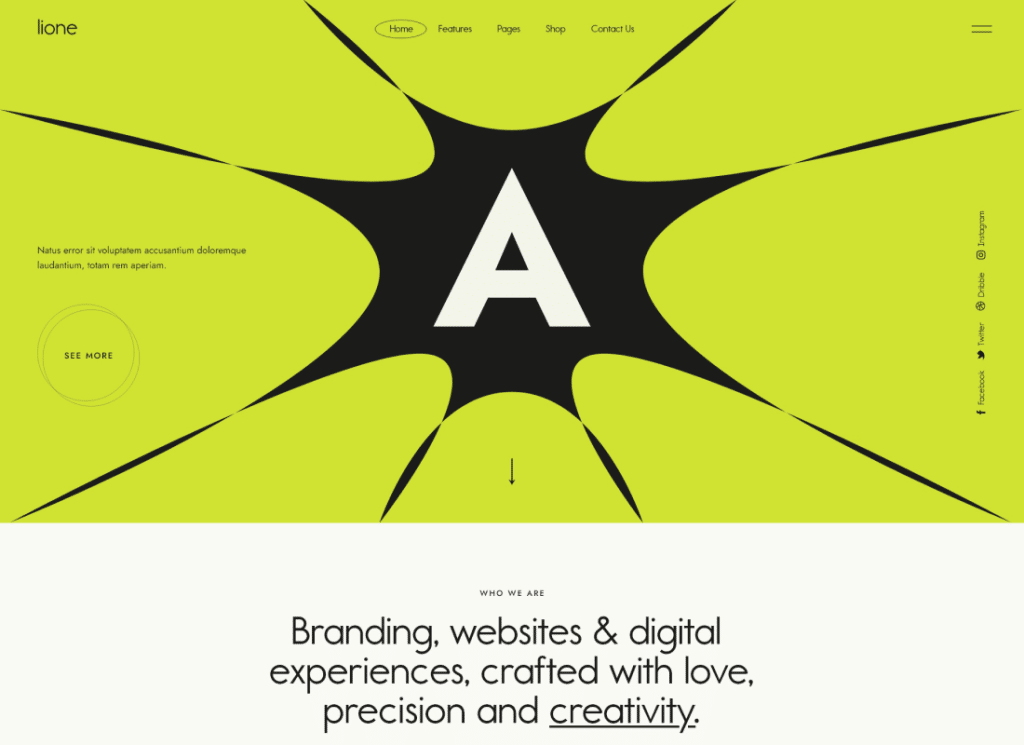 Lione - Portfolio personnel pour les créatifs Thème WordPress