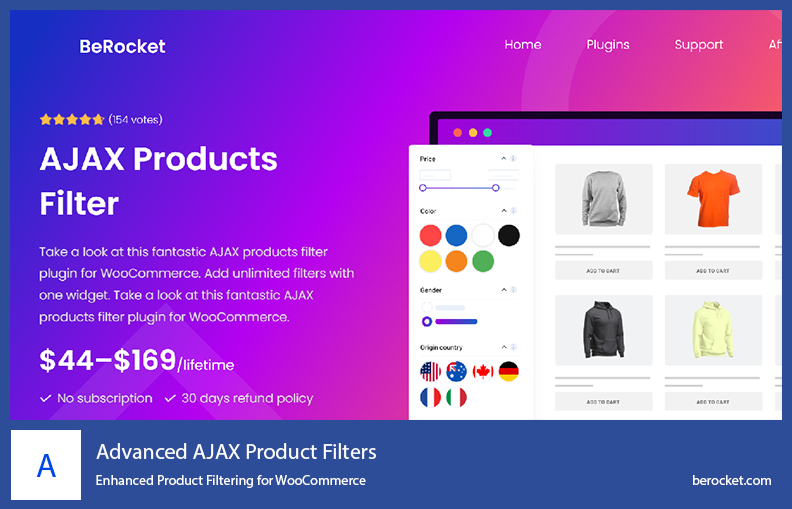 高級 AJAX 產品過濾器插件 - WooCommerce 的增強產品過濾器