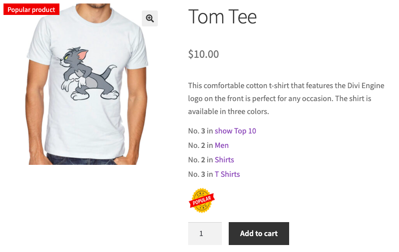 หน้าผลิตภัณฑ์สำหรับผลิตภัณฑ์ยอดนิยมของ WooCommerce