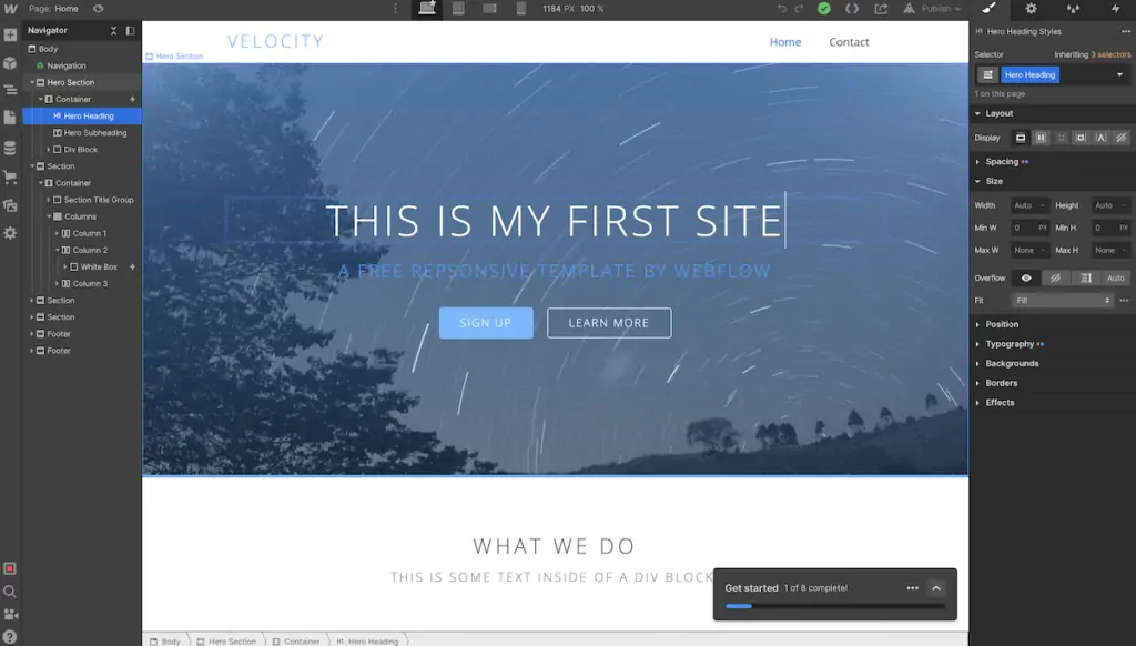 Webflow Web サイトビルダーの概要