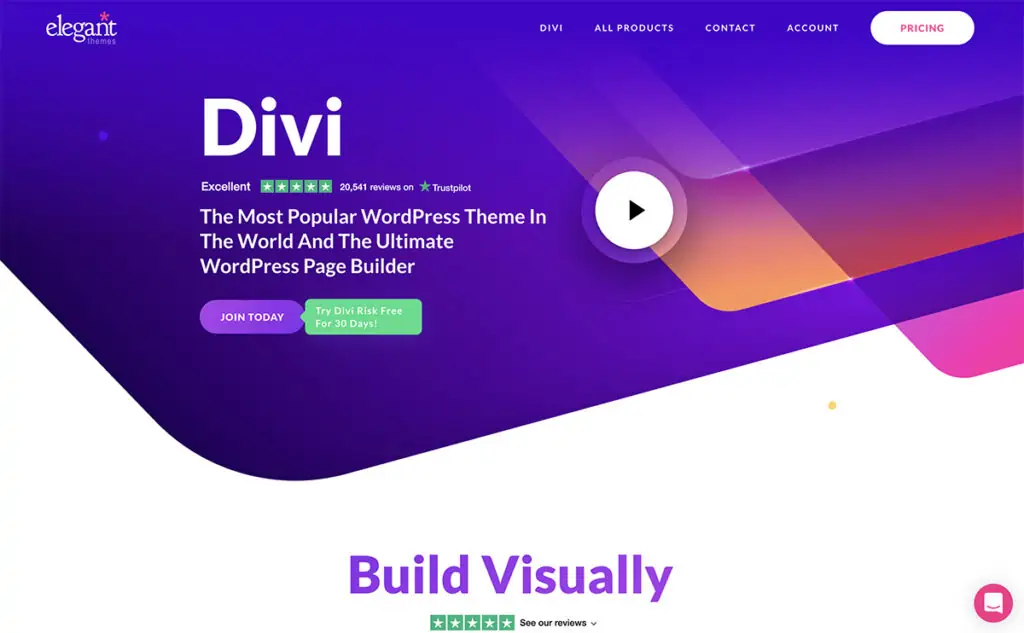 フリーランサー向けの Div 最高のビジュアル構築ウェブサイト