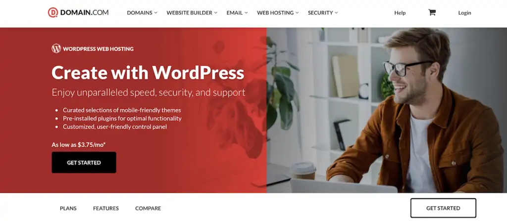 Domain.com najlepszy tani hosting WordPress