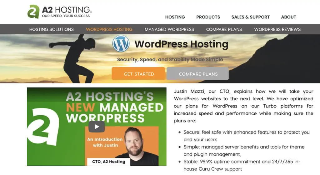 A2Hosting tani hosting WordPress