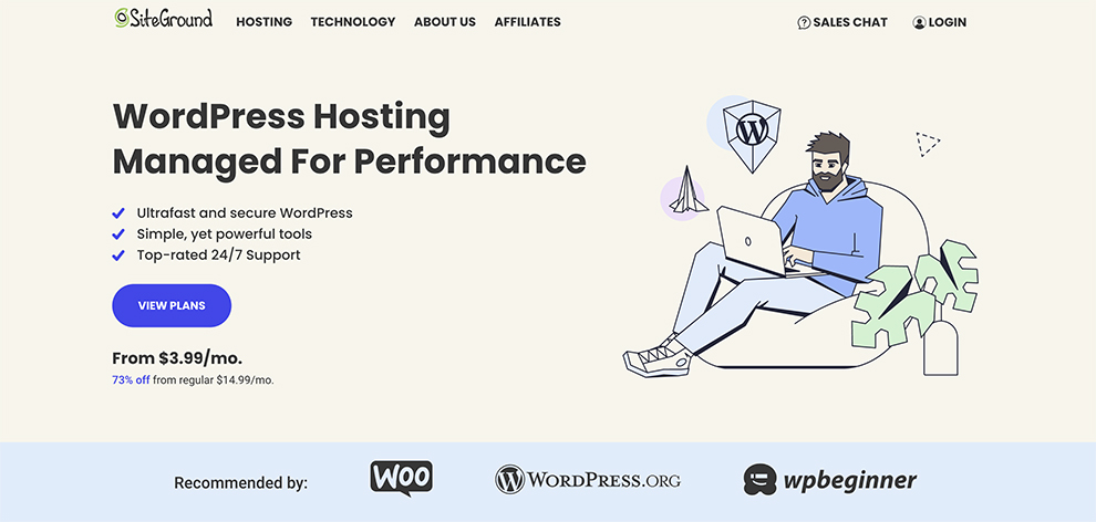 SiteGround tani hosting WordPress