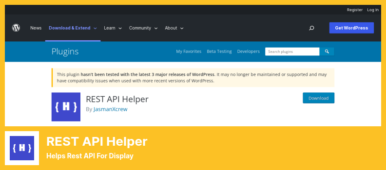 Plugin REST API Helper - Aiuta Rest API per la visualizzazione