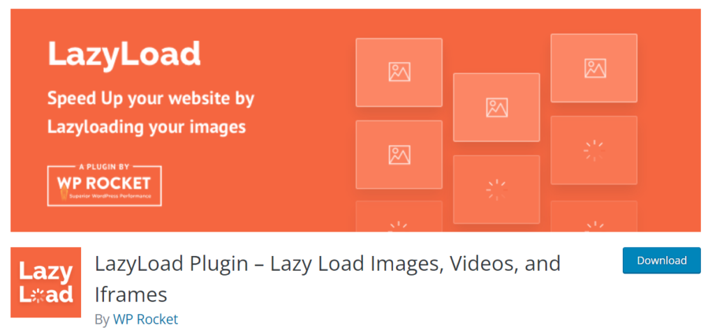 Lazy Load przez baner wtyczki WP Rocket