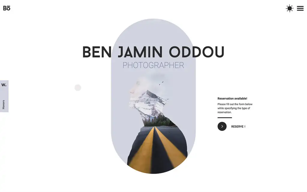 Benjamin Oddou 专业摄影师拥有一个由特效、照片叠加和暗模式组成的漂亮网站,这对任何摄影师的网站来说都是一个很好的触感