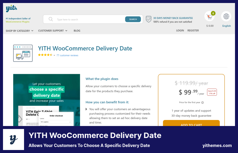 Pluginul YITH WooCommerce Data livrării - Permite clienților tăi să aleagă o anumită dată de livrare