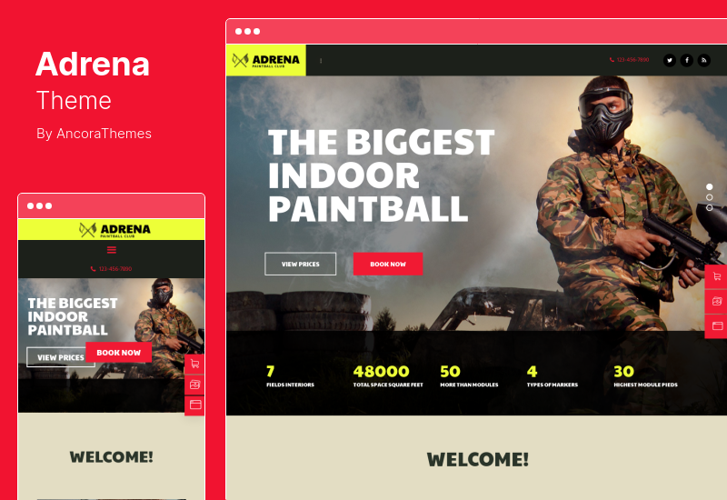 Adrena Teması - Airsoft Club & Paintball WordPress Teması