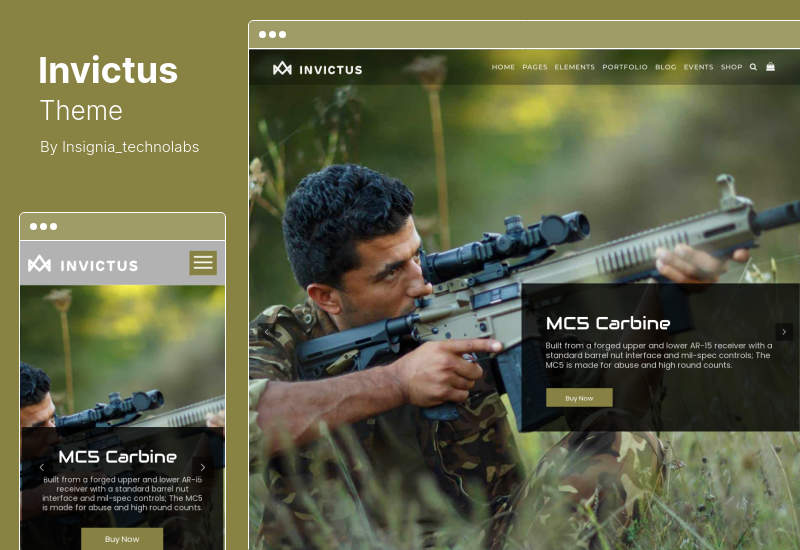 Invictus Teması - Yaratıcı Çok Amaçlı WordPress Teması