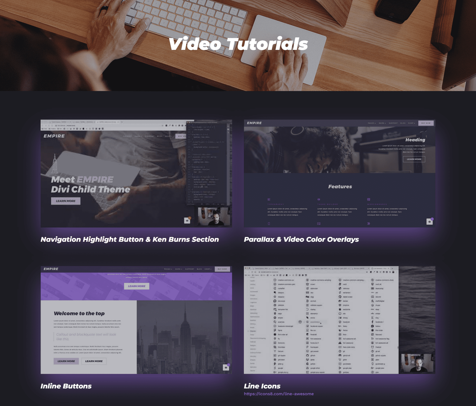 Tutoriales en video del tema infantil Empire Divi