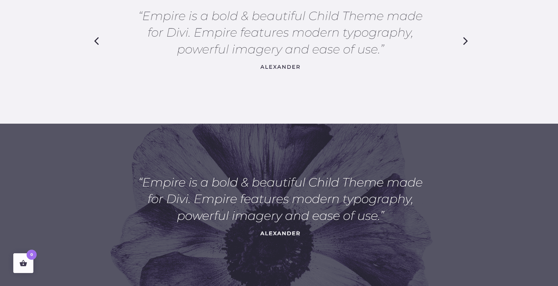 Empire Divi Niño Tema Inicio