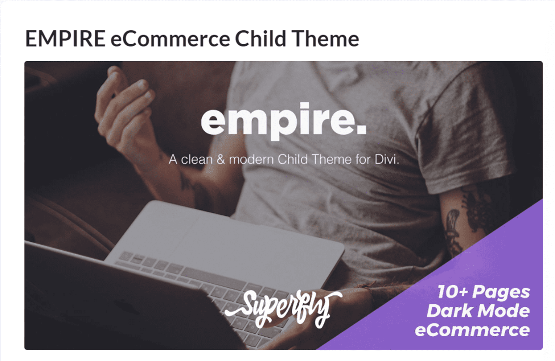 Compra de tema infantil Empire Divi