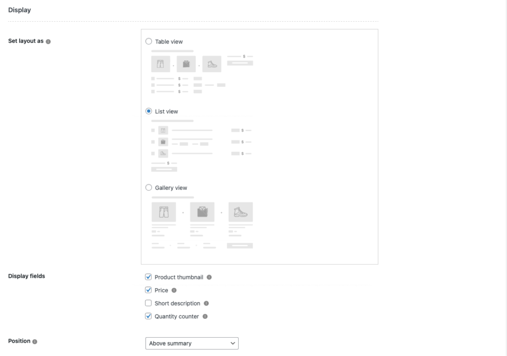 إعدادات العرض للعملاء اشتروا أيضًا