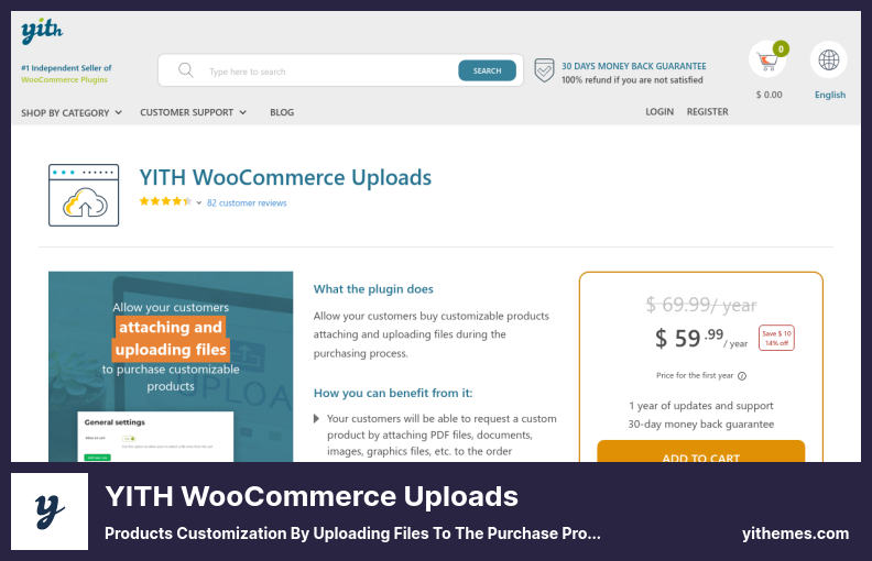 YITH WooCommerce Eklenti Yükler - Satın Alma Sürecine Dosya Yükleyerek Ürün Özelleştirme