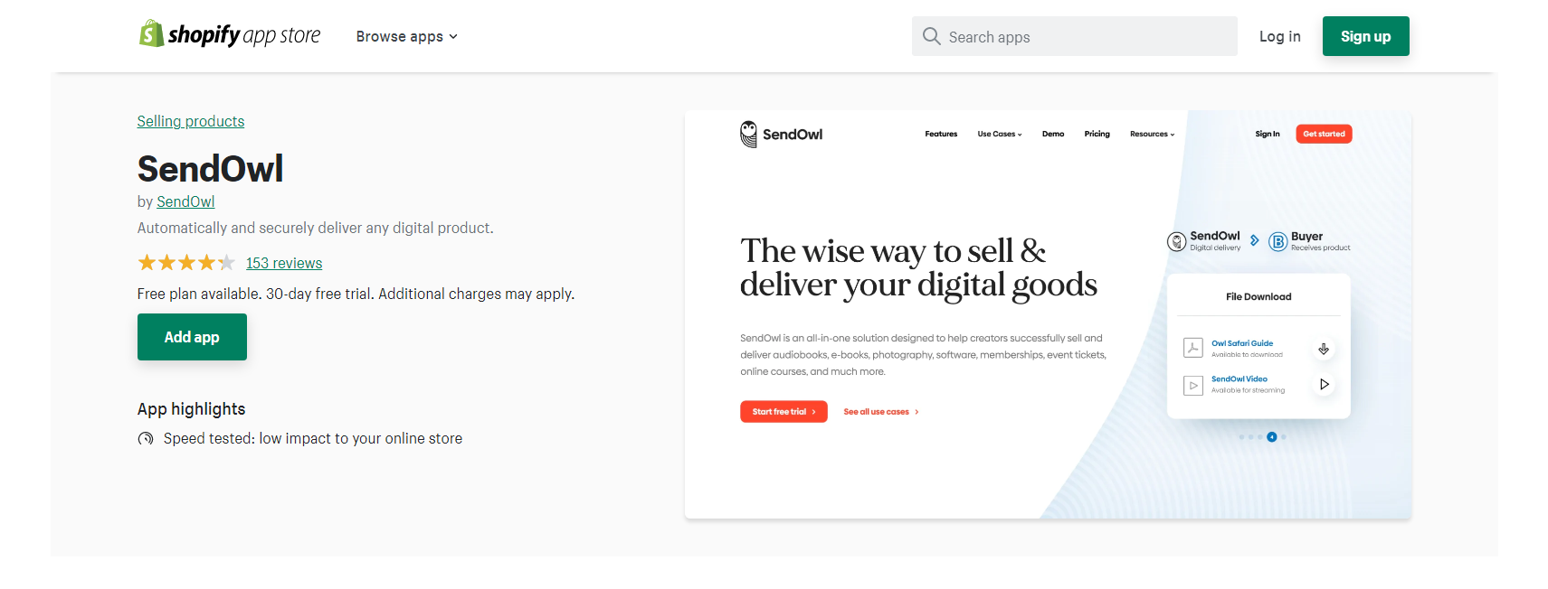 SendOwl - Shopify التنزيلات الرقمية
