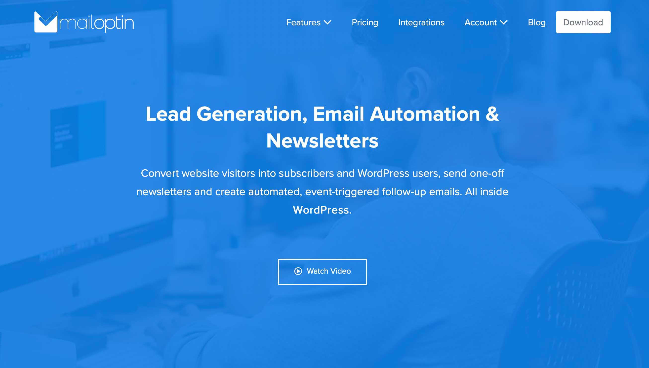 메일 Optin 행동 유도 플러그인 WordPress