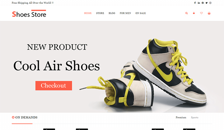 8+ أفضل متجر أحذية WordPress Themes 2022 2 shoe store WordPress themes
