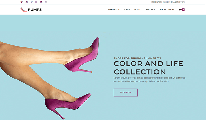 8+ أفضل متجر أحذية WordPress Themes 2022 7 shoe store WordPress themes
