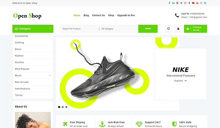 8+ أفضل متجر أحذية WordPress Themes 2022 4 shoe store WordPress themes