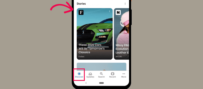 Historias en Google Discover