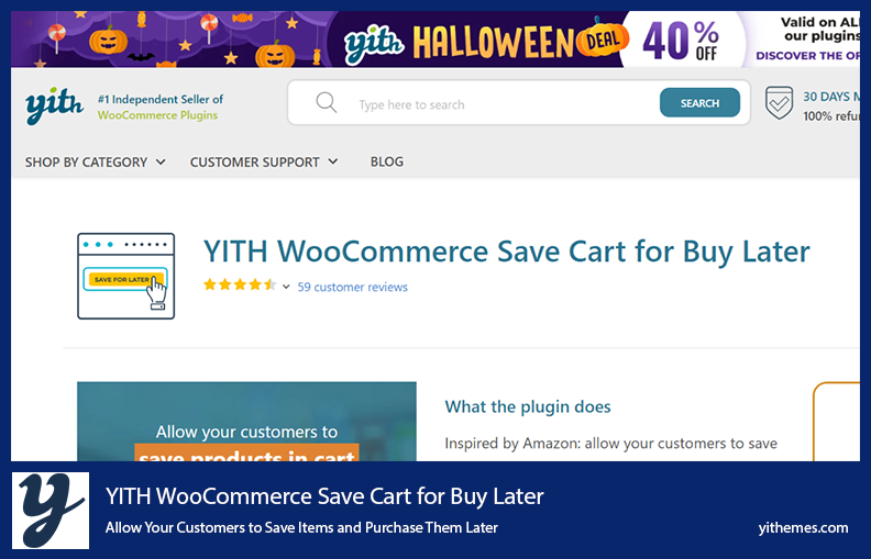 YITH WooCommerce บันทึกรถเข็นสำหรับปลั๊กอินซื้อภายหลัง - อนุญาตให้ลูกค้าของคุณบันทึกรายการและซื้อในภายหลัง