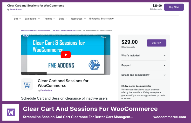 ล้างรถเข็นและเซสชันสำหรับปลั๊กอิน WooCommerce - ปรับปรุงเซสชันและล้างข้อมูลรถเข็นเพื่อการจัดการรถเข็นที่ดีขึ้น