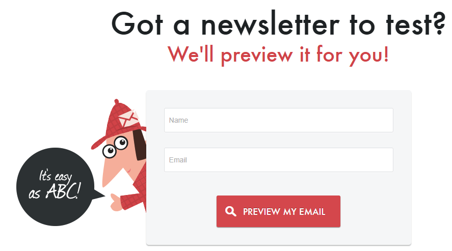 La page d'accueil Inbox Inspector.