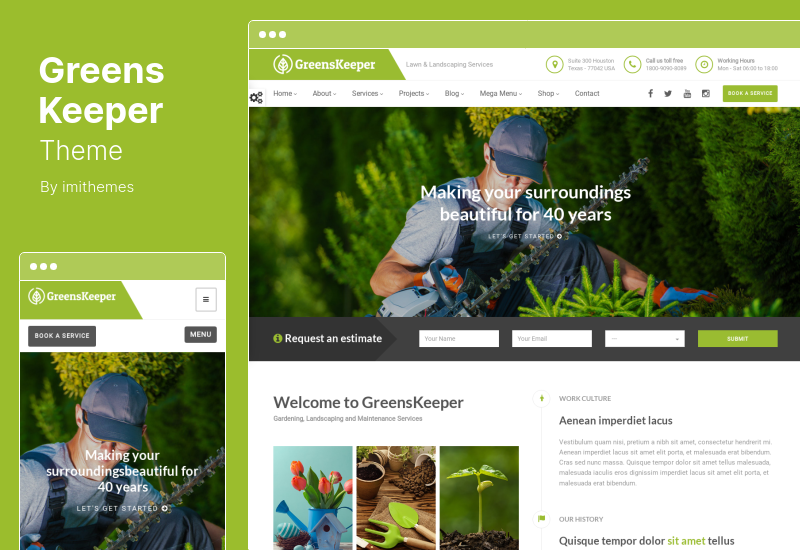 GreensKeeper Theme - Tema WordPress Responsif Berkebun & Lansekap
