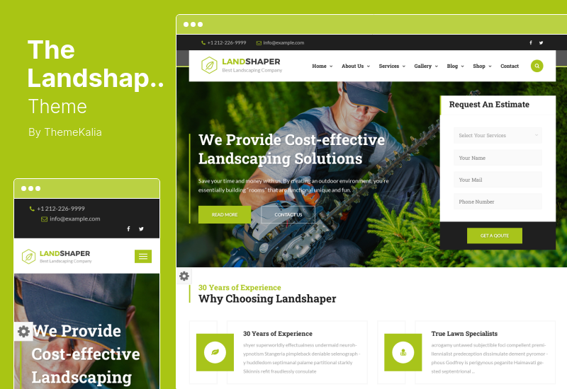 The Landshaper Theme - Tema WordPress Berkebun & Lansekap