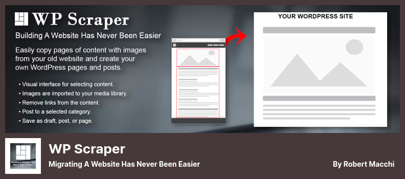 WP Scraper Plugin - لم يكن ترحيل موقع الويب أسهل من أي وقت مضى