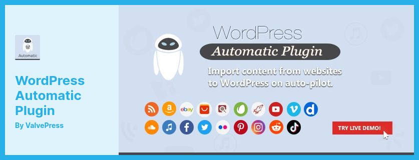 البرنامج المساعد التلقائي لـ WordPress - المنشورات من أي موقع ويب تقريبًا إلى WordPress تلقائيًا