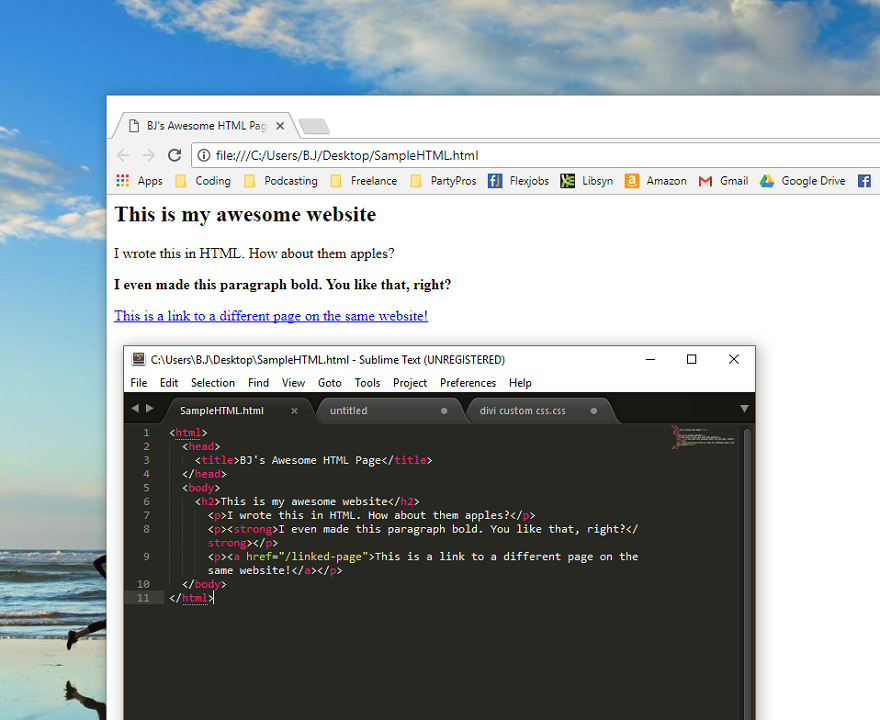 最好的編程語言 - WordPress HTML 示例
